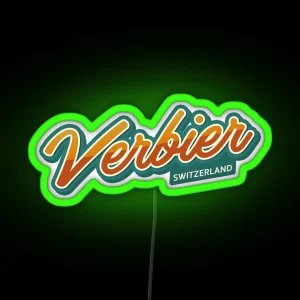 Verbier SWITZERLAND Typography RGB Neon Sign