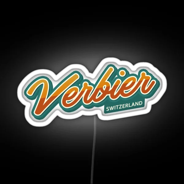 Verbier SWITZERLAND Typography RGB Neon Sign