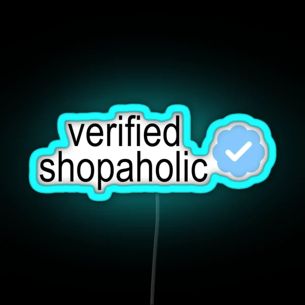 Verified Shopaholic RGB Neon Sign