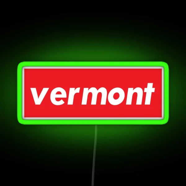 Vermont New England Raised Me RGB Neon Sign