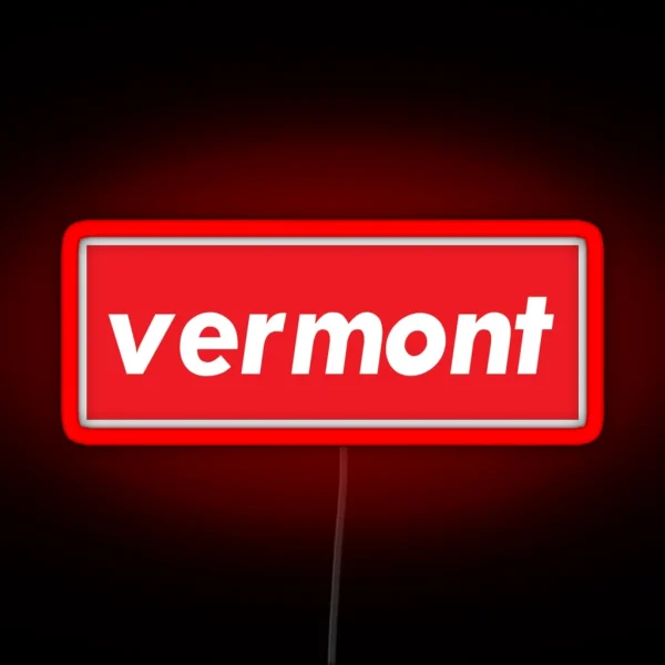 Vermont New England Raised Me RGB Neon Sign