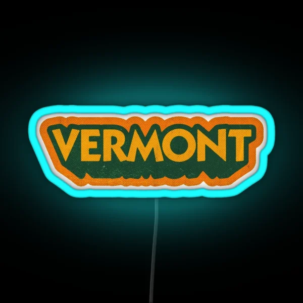 Vermont State Led Retro Pop RGB Neon Sign