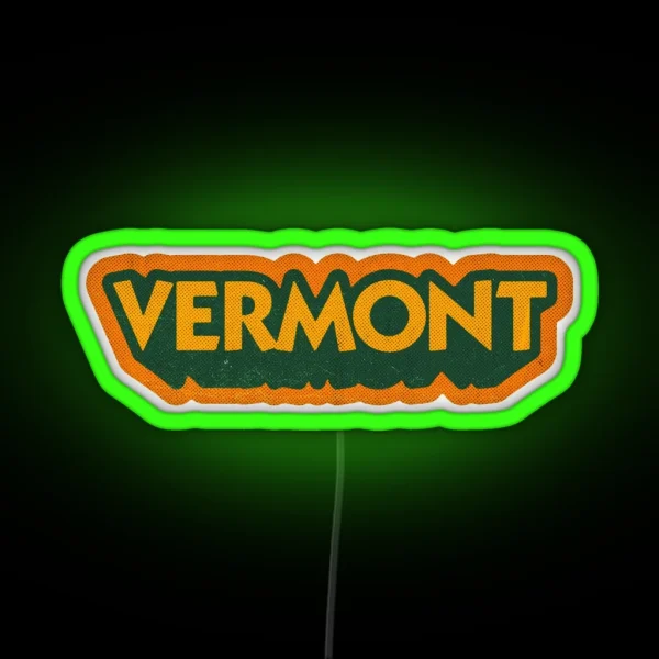 Vermont State Led Retro Pop RGB Neon Sign