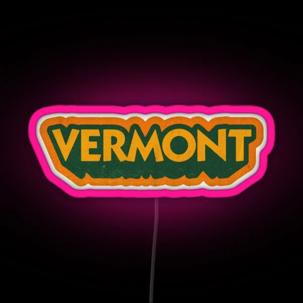 Vermont State Led Retro Pop RGB Neon Sign