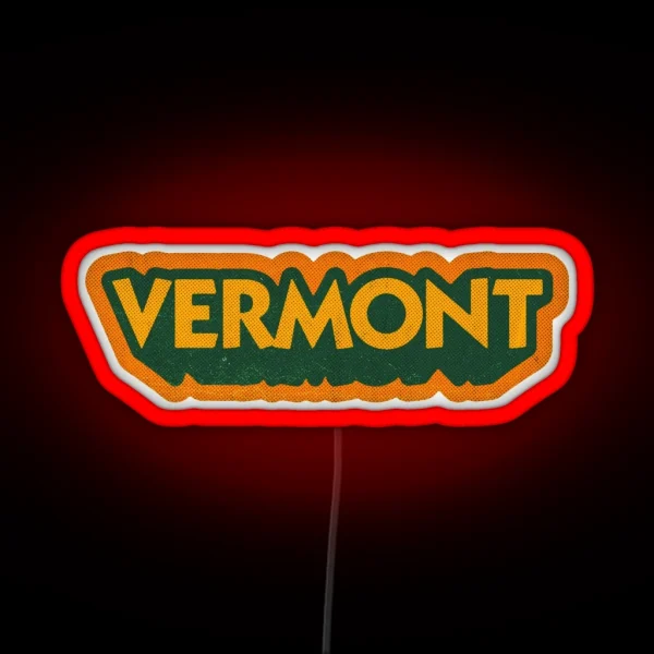 Vermont State Led Retro Pop RGB Neon Sign