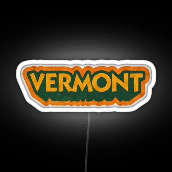 Vermont State Led Retro Pop RGB Neon Sign