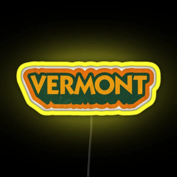 Vermont State Led Retro Pop RGB Neon Sign