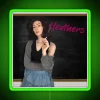 Veronica Sawyer from Heathers in neon RGB print cosplay inspired by 80s aesthetic.