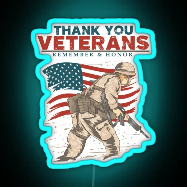 Veterans Honoring Led RGB Neon Sign