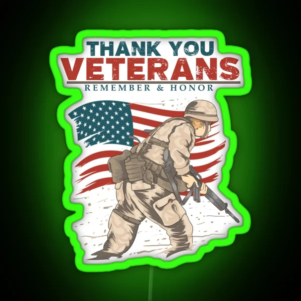 Veterans Honoring Led RGB Neon Sign