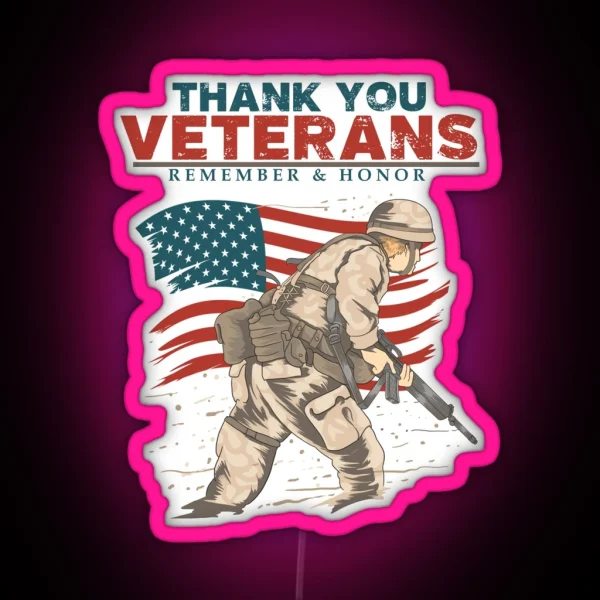 Veterans Honoring Led RGB Neon Sign