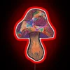 RGB Neon Sign with Glowing Mushroom Design