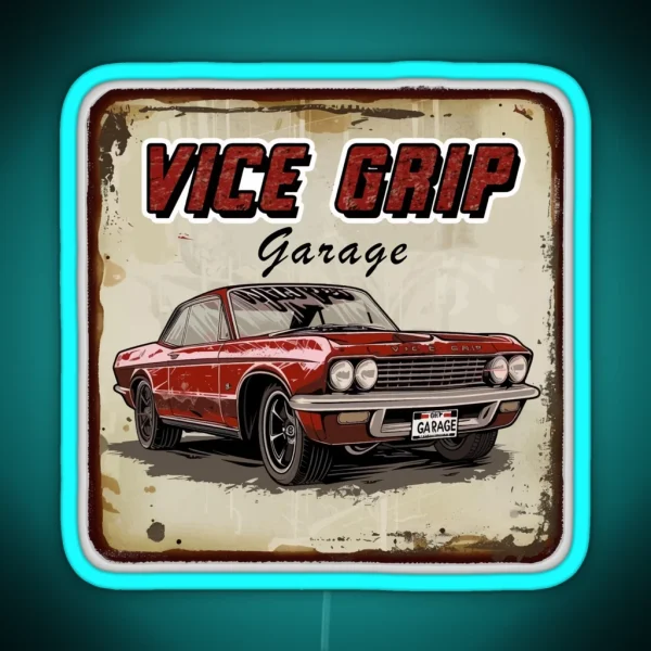 Vice Grip Garage RGB Neon Sign