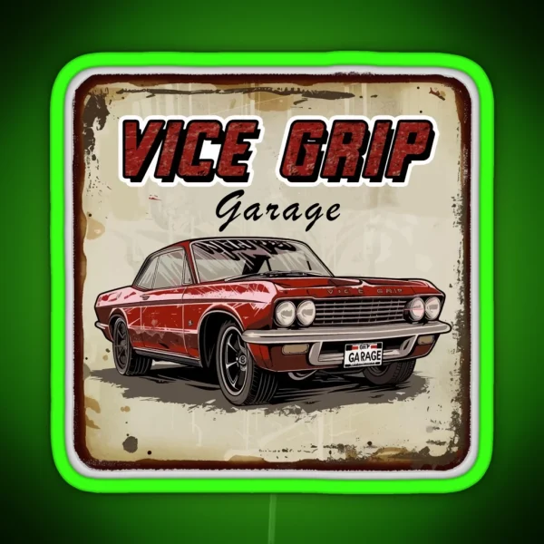 Vice Grip Garage RGB Neon Sign