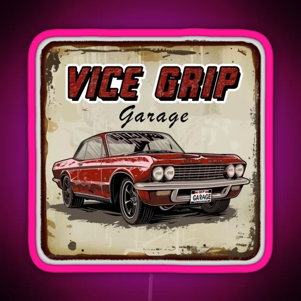 Vice Grip Garage RGB Neon Sign