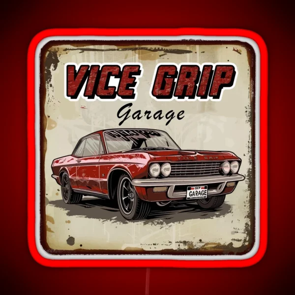Vice Grip Garage RGB Neon Sign