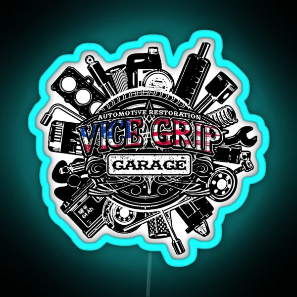 Vice Grip Garage RGB Neon Sign