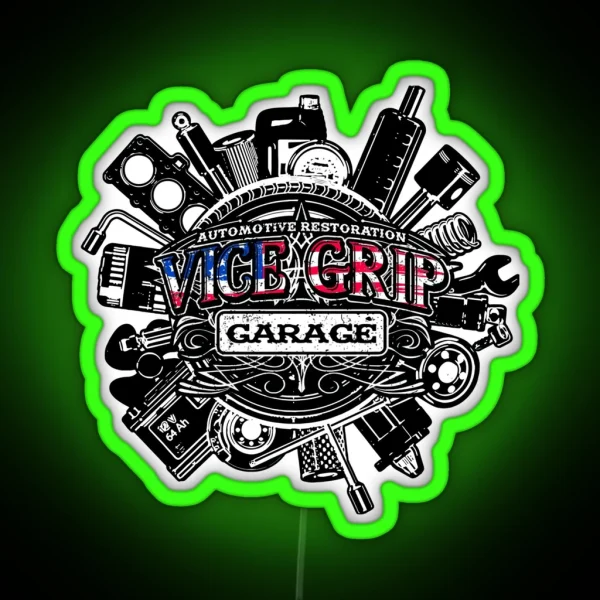 Vice Grip Garage RGB Neon Sign