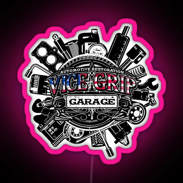 Vice Grip Garage RGB Neon Sign