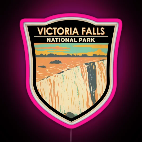 Victoria Falls National Park Badge RGB Neon Sign