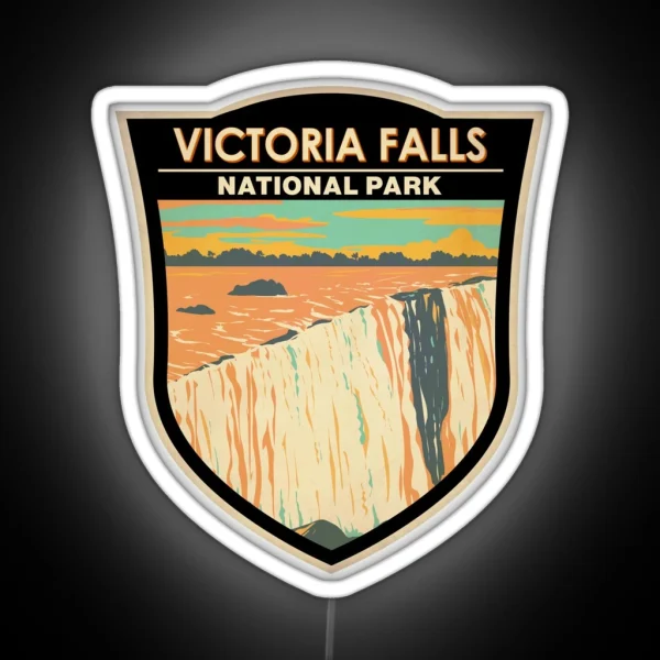 Victoria Falls National Park Badge RGB Neon Sign
