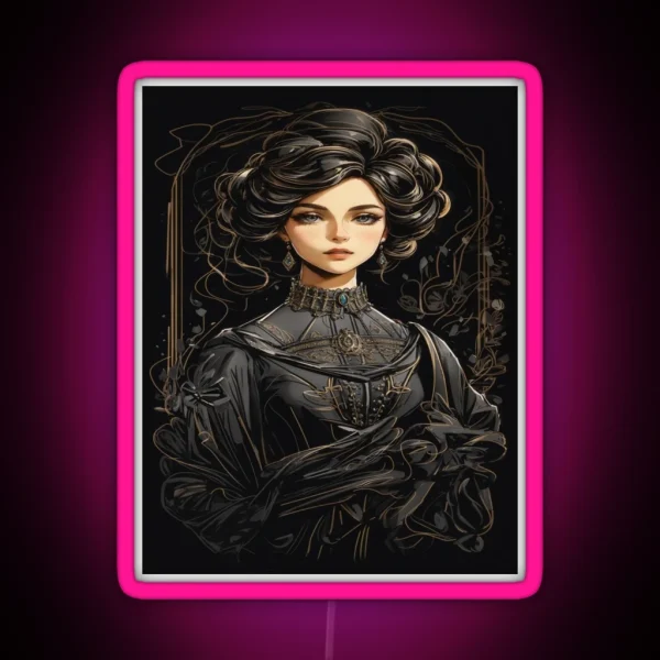Victorian Girl RGB Neon Sign