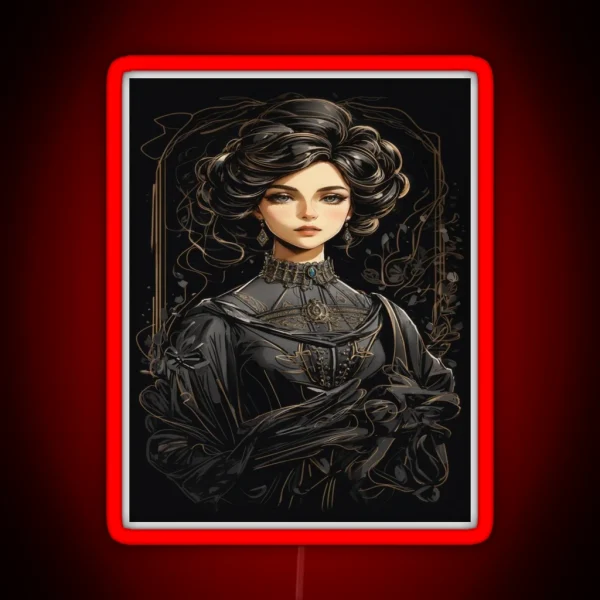 Victorian Girl RGB Neon Sign