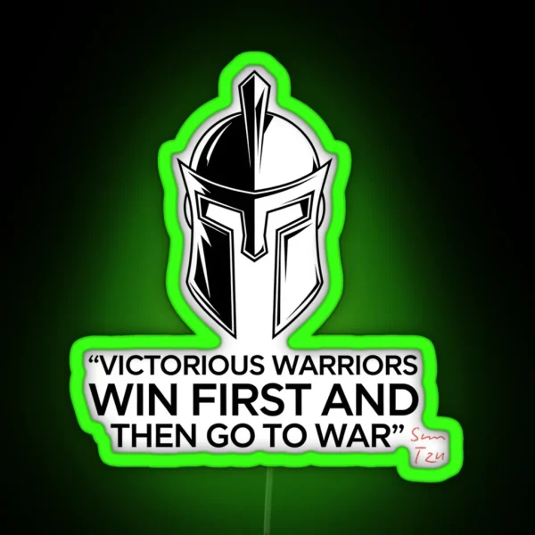 Victorious Warrior Wisdom Win First RGB Neon Sign