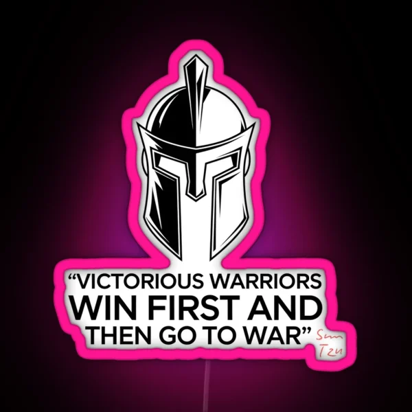 Victorious Warrior Wisdom Win First RGB Neon Sign