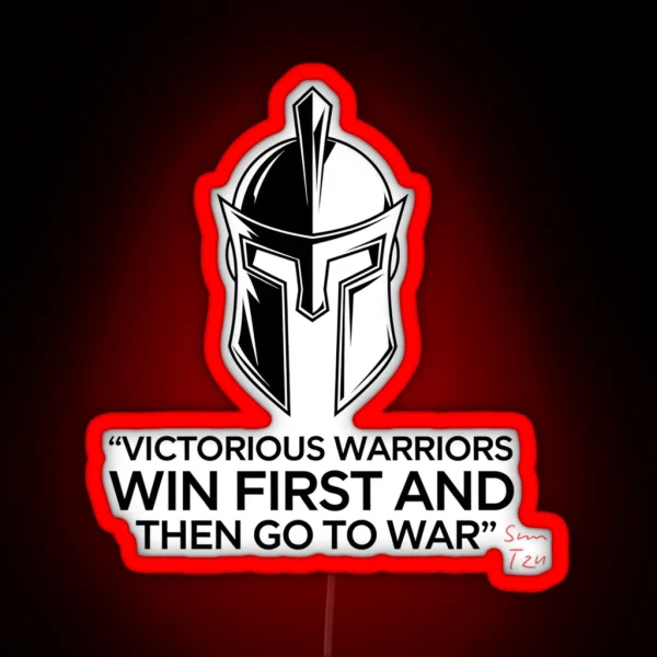 Victorious Warrior Wisdom Win First RGB Neon Sign