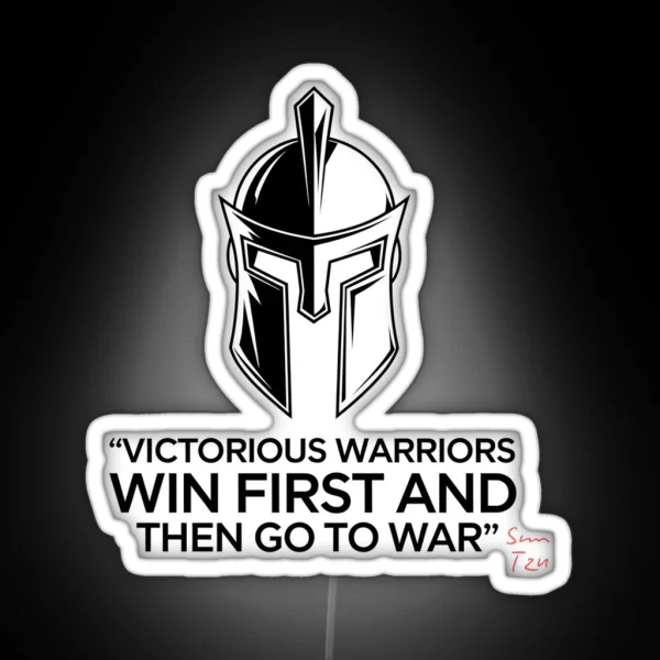 Victorious Warrior Wisdom Win First RGB Neon Sign