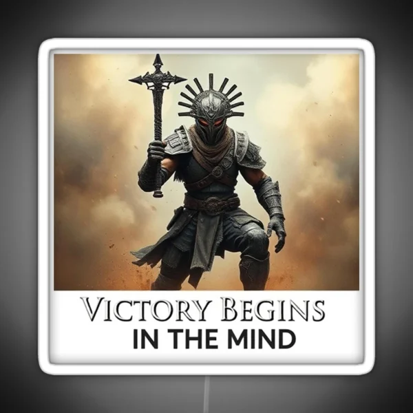 Victory Begins In The Mind RGB Neon Sign