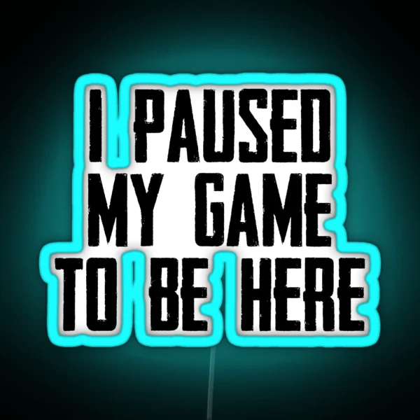 Video Gamer Gaming Gifts I Paused My Game To Be Here RGB Neon Sign