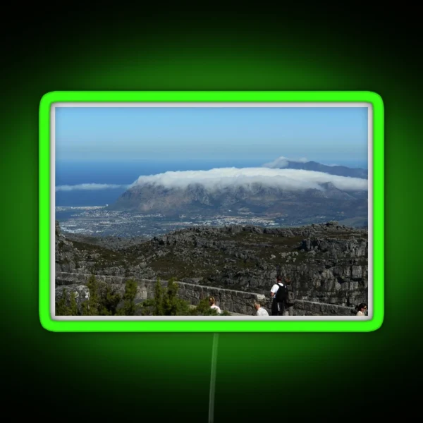 View Of Cape Town S Africa From Table Rock RGB Neon Sign