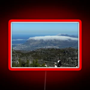 View Of Cape Town S Africa From Table Rock RGB Neon Sign