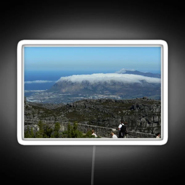 View Of Cape Town S Africa From Table Rock RGB Neon Sign