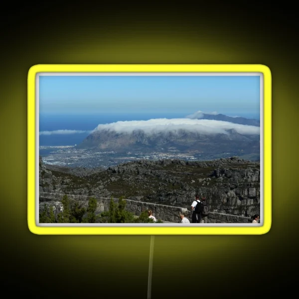 View Of Cape Town S Africa From Table Rock RGB Neon Sign