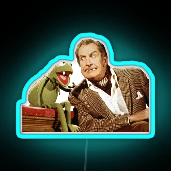 Vincent Price And Kermit RGB Neon Sign