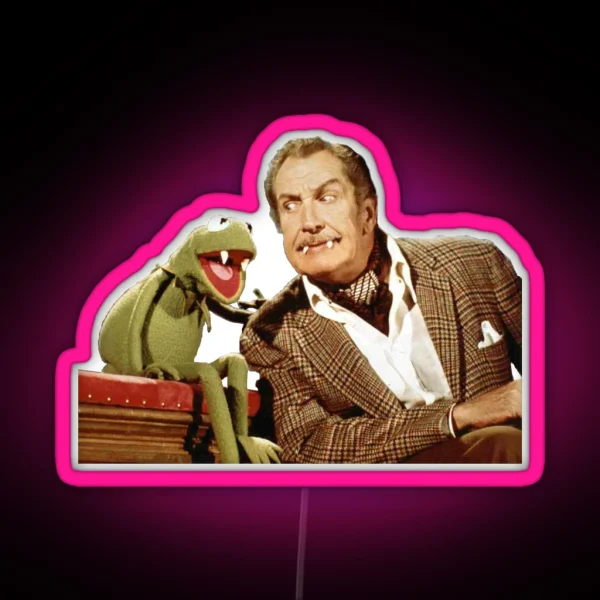 Vincent Price And Kermit RGB Neon Sign