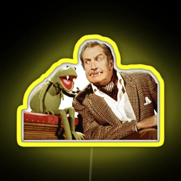 Vincent Price And Kermit RGB Neon Sign