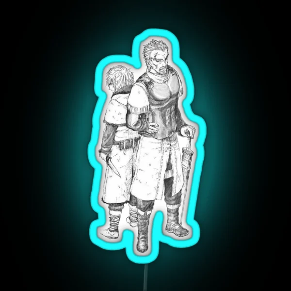 Vinland Saga Thorfinn And Askeladd Back To Back RGB Neon Sign