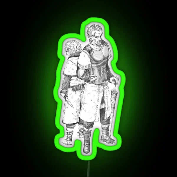 Vinland Saga Thorfinn And Askeladd Back To Back RGB Neon Sign