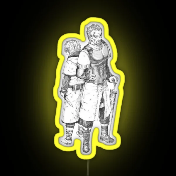 Vinland Saga Thorfinn And Askeladd Back To Back RGB Neon Sign