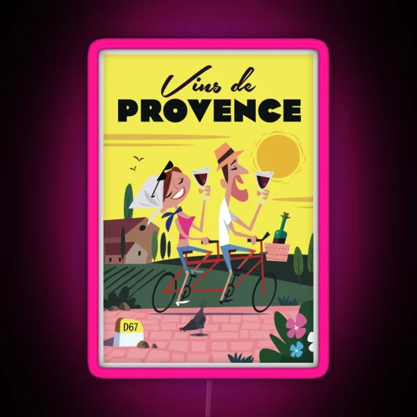 Vins De Provence Poster RGB Neon Sign