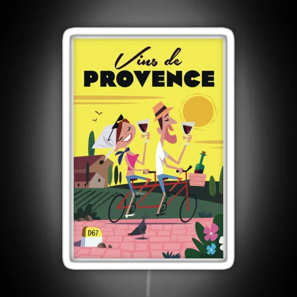 Vins De Provence Poster RGB Neon Sign