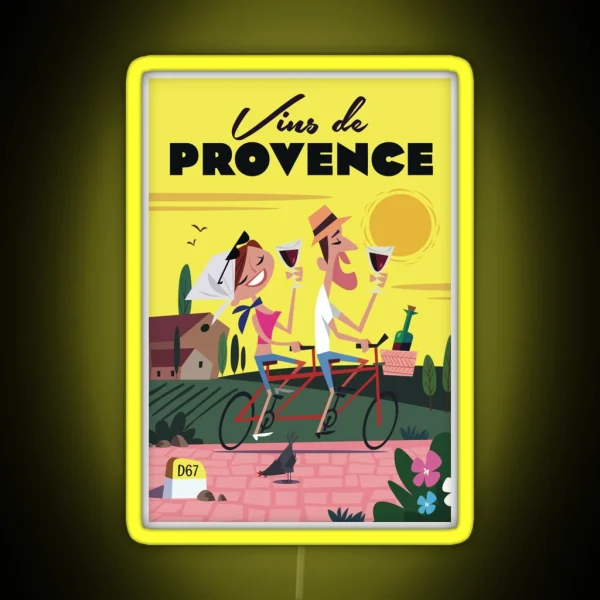 Vins De Provence Poster RGB Neon Sign