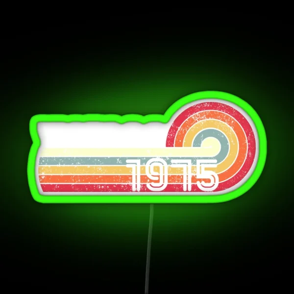 Vintage 1975 Retro RGB Neon Sign