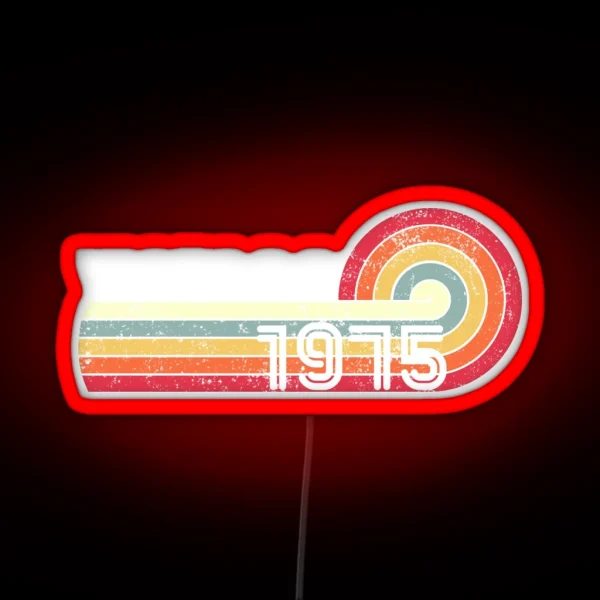 Vintage 1975 Retro RGB Neon Sign