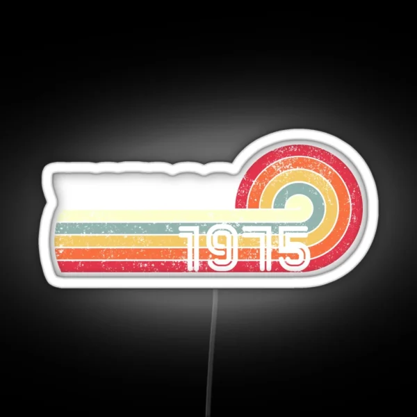 Vintage 1975 Retro RGB Neon Sign