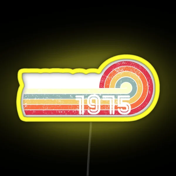 Vintage 1975 Retro RGB Neon Sign
